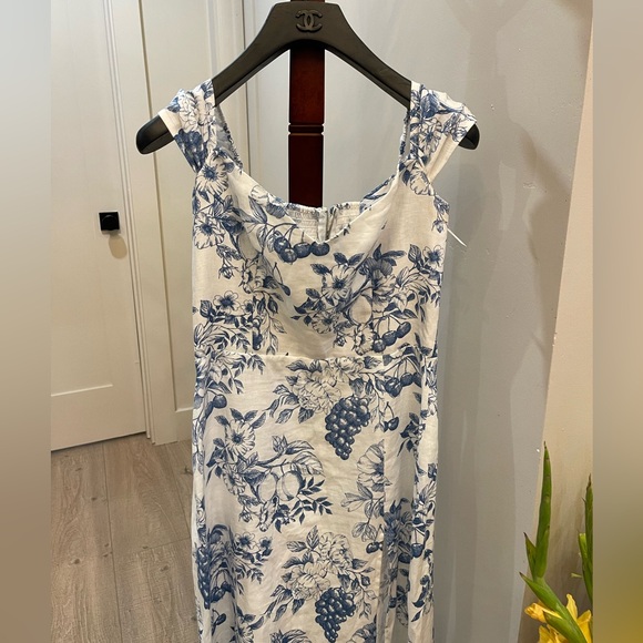 Reformation Bridgton Linen Dress in Corsica Size 8 - Picture 8 of 12